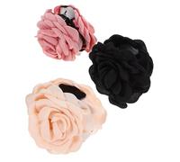 HAMPPLIES 3pcs Hawaiian Flower Hair Clips Large Rose Claw Clips for Women Lightweight Comfortable Hold Hairpins for Thick and Thin Hair Wedding Beach Party Accessories
