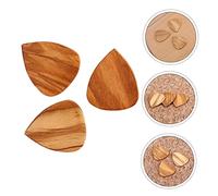 HAMPPLIES 3pcs Olive Wood Guitar Picks Wooden Plectrums for Ukulele Guitar Lightweight Design with Unique Patterns for Comfortable Play Essential Music Accessory