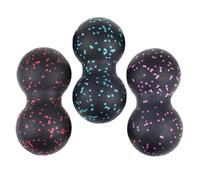 HAMPPLIES 3pcs Peanut Shape Massage Balls for Back Shoulder Neck Waist Leg Muscle Relief Portable Manual Roller Massager for Deep Tissue Muscle Relaxation and Trigger Point Therapy