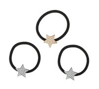 HAMPPLIES 3PCS Pearl Star Hair Scrunchies Elegant Scarf-inspired Elastic Hair Ties for Women for Parties Daily Wear and Weddings