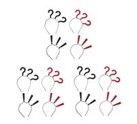 HAMPPLIES 3pcs Question Mark Headband Novelty Hair Accessories for Parties Cosplay and Daily Wear Non Slip Design for Comfortable Styling Unique and Punctuation Props
