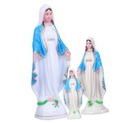 HAMPPLIES 3pcs Resin Mary Statue Compact Religious Figurines for Church Home Garden Decor Resin Craft with Robes Space Saving Catholic Ornament Collection