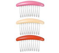 HAMPPLIES 3pcs Slip Hair Comb Candy Series Hair Clip Comb Side Teeth for Easy Styling and Daily Use