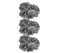 HAMPPLIES 3pcs Sparkly Sequin Hair Scrunchies with Elastic Velvet Shiny Ponytail Holders for Women Stylish Hair Wrist Ties for Parties Holidays Festivals Elasticity Suitable for All Types