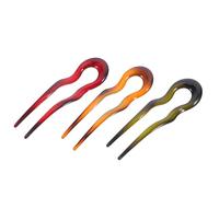 HAMPPLIES 3pcs U Shaped Hairpins Chinese Style Hairpin PC Material Elegant Vintage Design Versatile Styling Effortless Hair Management for Women Everyday Hairstyles