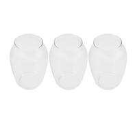 HAMPPLIES 3pcs Vintage Oil Lamp Chimney Replacement Glass Globes Windproof Clear Spherical Lampshades for Kerosene Lanterns Glass Shades for Outdoor and Indoor Use