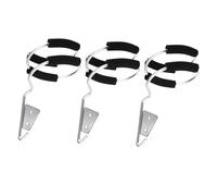 HAMPPLIES 3pcs Wall-mounted Hair Dryer Holder Racks Stainless Steel Salon Storage Shelf Space-saving Hairdryer Holders for Washroom Organization