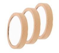 HAMPPLIES 3pcs Wooden Portable Mini Makeup Mirrors Small Handheld Vanity Mirrors for Travel and Handbag Use with High Definition Clear Glass Surface and Stylish