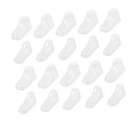 HAMPPLIES 40pcs Shoes Display Holders Clear Feet Stands for Shoe Shape Maintenance Environmental-Friendly PVC Organizers for Socks and Soft Sole