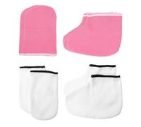 HAMPPLIES 4Pairs Exfoliating Moisturizing Gloves Skin Care Tools for Salon Pink Hydrating Kerotherapy Gloves for Enhanced Absorption Comfort