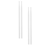 HAMPPLIES 4Pcs 5A Luminous Drumsticks Set Tip Glow The Dark Drum Sticks for Percussion Assorted Colors White Ideal for Drum Kit and Stage Performance
