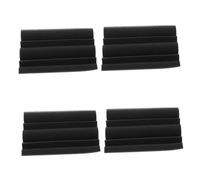 HAMPPLIES 4pcs Acoustic Corner Bass Trap Foam Panels 12x12x24cm Fire-resistant Sound Absorbing Tiles for Studio Wall Low-frequency Soundproofing Treatment