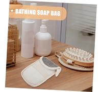 HAMPPLIES 4pcs Bathing Soap Mesh Bag with Hand Strap and Rope for Shower Exfoliating and Foaming Portable Lightweight Soap Saver Pouch for Men Women Skin Care