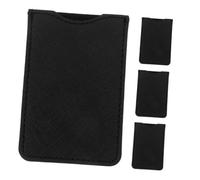 HAMPPLIES 4pcs Beard Comb with Eyelash Tweezers in Soft PU Leather Protective Pouch Portable Hair and Eyelash Grooming Organizer for Men Travel-Friendly Black Comb Case