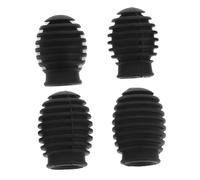 HAMPPLIES 4pcs Black 7a5a Silicone Spiral Drumstick Head Covers Protective Fittings for Drumsticks, Practice Tips Mute Covers Suitable for Drum Kit Play