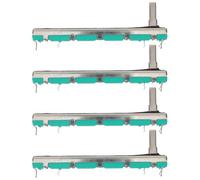 HAMPPLIES 4pcs Double Linear Slide Potentiometer for Dj Music Console Electronic Volume Control Variable Resistor for Audio Dimming High-precision Dual Channel Fader for Mixer and Speaker