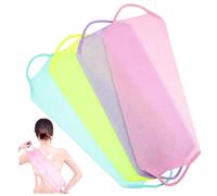 HAMPPLIES 4pcs Exfoliating Washcloths Body Exfoliating Cloths Back Tool Multi-color Deep Cleansing Shower Towels for Bathing and Skin Care