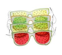 HAMPPLIES 4Pcs Gel Eye Masks with Elastic Band for Hot and Cold Compress Reusable Ice Eye Patch for Fatigue Relief and Dark Circles Cute Fruit Pattern Sleeping Mask for Adults and Teens