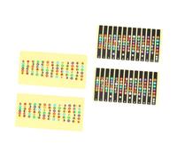 HAMPPLIES 4Pcs Guitar Fretboard Stickers Assorted Color Guitar Trainer Notes Durable Sweat Easy Application for Beginners