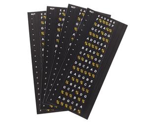 HAMPPLIES 4pcs Guitar Fretboard Stickers for Beginners Easy Peel Stick Note Decals for Electric Acoustic Guitars Fingerboard Labels to Accelerate Chord Mastery and Scale Learning