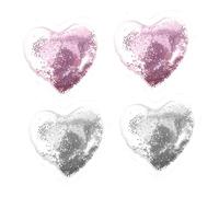HAMPPLIES 4pcs Heart Shape Reusable Cooling Eye Pads Cold Compress for Eyes Soothing Pads Reducing Puffiness and Dark Circles for Sensitive Skin
