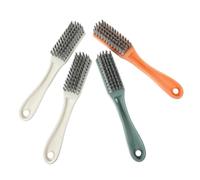 HAMPPLIES 4pcs Long Handle Clothes and Shoes Cleaning Brushes Laundry Scrub Tools for Clothes Shoes Tiles and Bathtub Cleaning Household Use Random Color