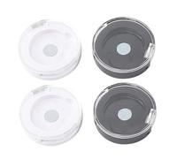 HAMPPLIES 4Pcs Magnetic Empty Eyeshadow Subpackaging Containers Single Color Cosmetic Palette Boxes in White and Black Organizer for Eyeshadow Blush Powder Foundation Storage