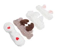 HAMPPLIES 4pcs Makeup Hair Ties Spa Headbands Soft Elastic Hair Bands for Women Facial Cleansing Mask Application and Yoga Accessories
