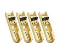 HAMPPLIES 4pcs Metal Headless Bass Bridge Replacement Parts Split String Saddle for Electric Bass Guitar Stable Easy to Install Accessory for Music Instrument Repair