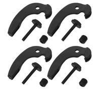 HAMPPLIES 4pcs Metal String Adjuster Parts Dual Fine Tuners for Cello Violin Tuning Clips with Accurate Pitch Control and Black Hook Knob Replacement Accessories