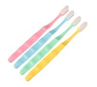 HAMPPLIES 4pcs Micro Nano Soft Bristle Toothbrush for Sensitive Gums Deep Cleaning Oral Care Ergonomic Handle Portable for Adults and Tongue Cleaning