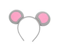 HAMPPLIES 4pcs Mouse Ears Headbands Cloth Non Slip Comfortable Cosplay Hair Accessories for Halloween Party Role Play and Carnival Events