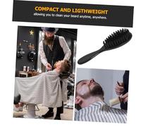 HAMPPLIES 4pcs Professional Men Beard Grooming Brush with Soft Nylon Bristles and Wood Handle Gentle Face and Neck Duster Tool for Barber Shop and Travel Compact and Multipurpose