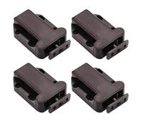 HAMPPLIES 4pcs Push to Open Plastic Touch Latches for Cabinets Rebounding Self-Locking Door Catch Compact and Cupboard Lock for Bedroom and Bathroom Wood Doors