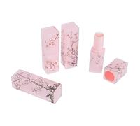HAMPPLIES 4pcs Refillable Chinese Style Lipstick Tubes Matte Frosted Square Lip Balm Containers DIY Empty Lipstick Containers for Women Classic Cosmetic Packaging