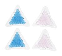 HAMPPLIES 4pcs Reusable Cold Hot Therapy Ice Packs for Injuries Portable Gel Bags with Heat Beads for Relief Swelling Bruises Headaches Blue Rosy