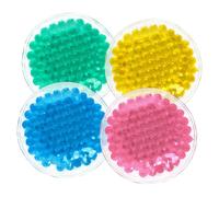 HAMPPLIES 4pcs Reusable Small Round Gel Ice Packs for Eye and Face Cold Compress Hot and Cold Therapy Beads Portable Relief for Fatigue and Aches in Four Colors