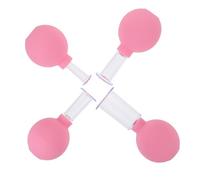 HAMPPLIES 4pcs Rubber Head Vacuum Cupping Cups Kit for Body and Facial Massage Detachable Design for Easy Cleaning Suction Therapy for Relief and Muscle Space Saving Storage