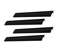 HAMPPLIES 4pcs Silicone Stove and Counter Gap Covers Heat Resistant Flexible Sealing Strips for Kitchen Stove Dishwasher Safe Gap Filler Protectors Black