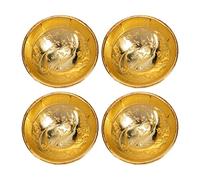 HAMPPLIES 4Pcs Small Golden Bowl Ornament Set ’S One-Year-Old Birthday Mini Round Waterproof Bowls Newborn Gift for First Birthday Celebration