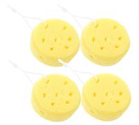 HAMPPLIES 4pcs Soft Bath Sponges for Body Washing Dual Sided Exfoliating Shower Loofah Sponges with Rich Lightweight and Space Saving Bathing Accessories for Adults