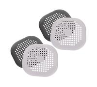 HAMPPLIES 4pcs Square Hair Catcher Drain Cover for Bathroom Sink and Bathtub Tpr Anti-blocking Drain Protector Simple to Install Hair Stopper