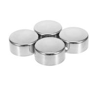HAMPPLIES 4PCS Stainless Steel Handrail End Caps with Rounded Ergonomic Design for Stair Railings Indoor Outdoor Pole Top Caps Covers for Banisters