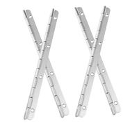 HAMPPLIES 4pcs Stainless Steel Miniature Piano Hinges Opening for Cabinets Wooden Boxes Toolboxes Industrial Furniture Hardware