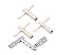 HAMPPLIES 4pcs Steel Drum Keys with Plate Hand Lightweight Design for Quick Drumhead Removal Essential Drum Kit Accessories for Drummers and Percussion Instruments