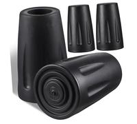HAMPPLIES 4pcs Trekking Pole Tip Covers Hiking Stick Tips TPR Anti-Slip Protector Caps for Walking Sticks Pavement and Trails