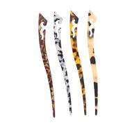 HAMPPLIES 4pcs Vintage Chinese Hair Stick Acetate Hairpin Chopsticks for Medium to Thick Long Hair Classical Decoration for Women