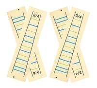 HAMPPLIES 4pcs Violin Fingerboard Stickers for Beginners 3/4 Size Finger Position Guide Notes Practice Decals for Violin Learning and Finger Placement