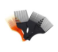 HAMPPLIES 4pcs Wide Tooth Hair Comb Set for Men - Portable Plastic Hairdressing Tools for Afro and Curly Hair Styling, Detangling, Barbershop Use, Includes Amber, Vent, Fist, and Soft Tooth Combs