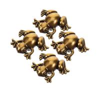 HAMPPLIES 4Pcs Zinc Alloy Frog Shaped Cabinet Pull Handles Animal Drawer Knobs for Dresser and Wardrobe Furniture Decoration Easy to Install and Aesthetic Appeal